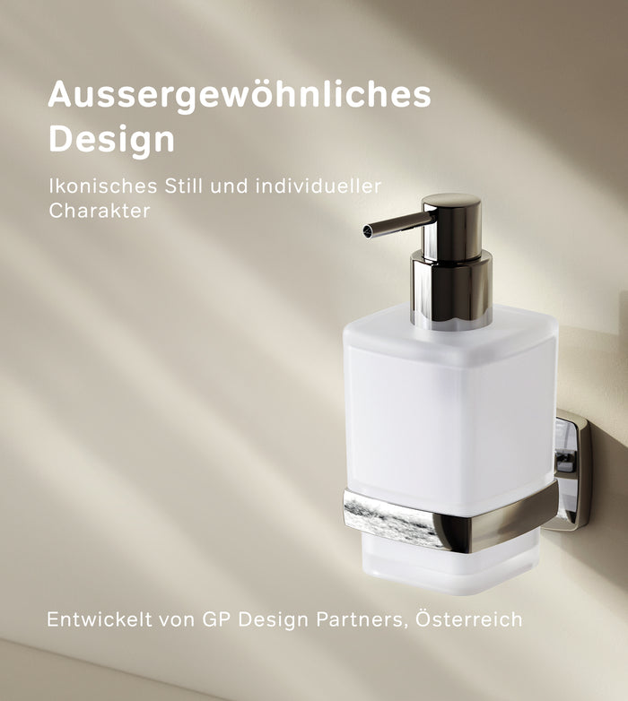 AGA36900 Seifenspender Gem Flüssigseifenspender aus Glas mit Wandhalterung ampm-store.de