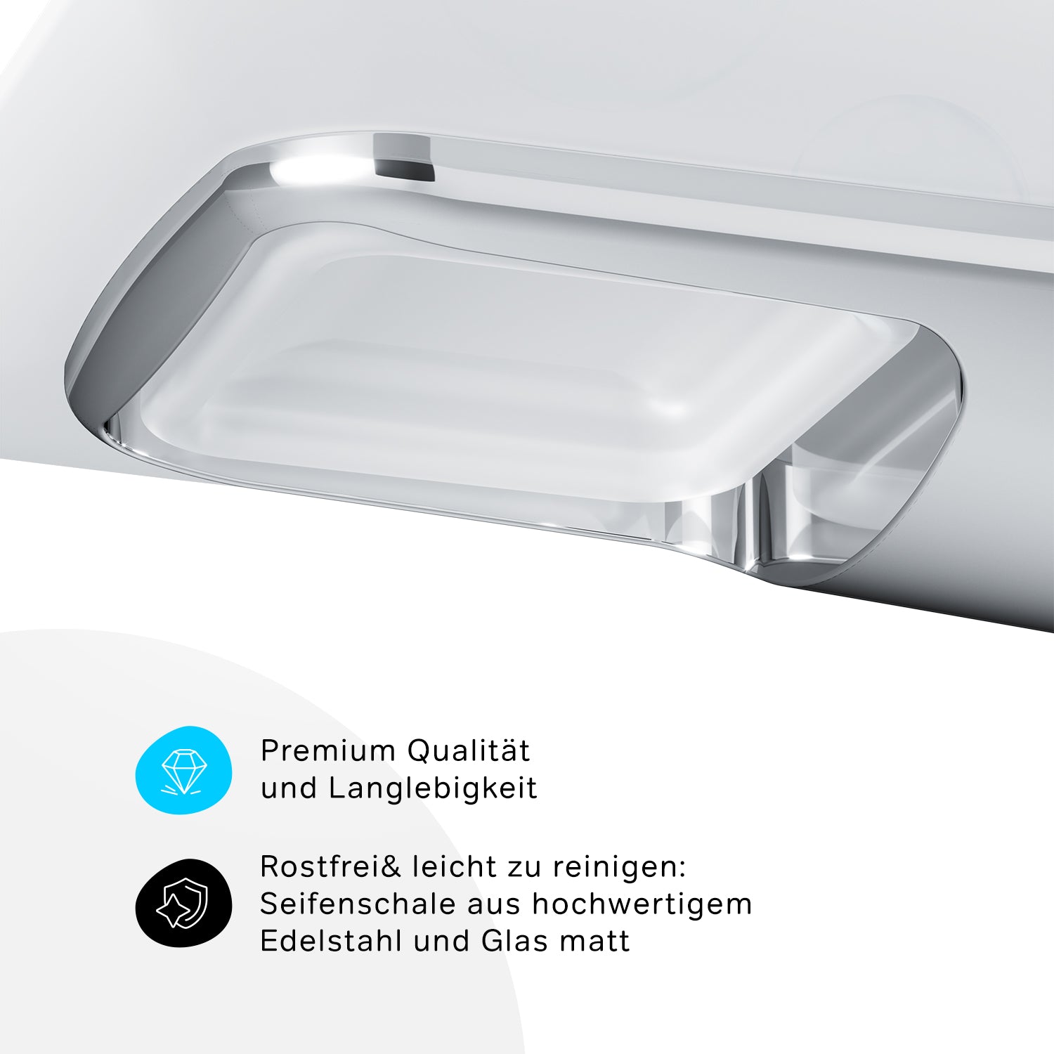 AIB34200 Seifenschale aus Glas mit Wandhalterung Inspire V2.0 Seifenhalter ampm-store.de