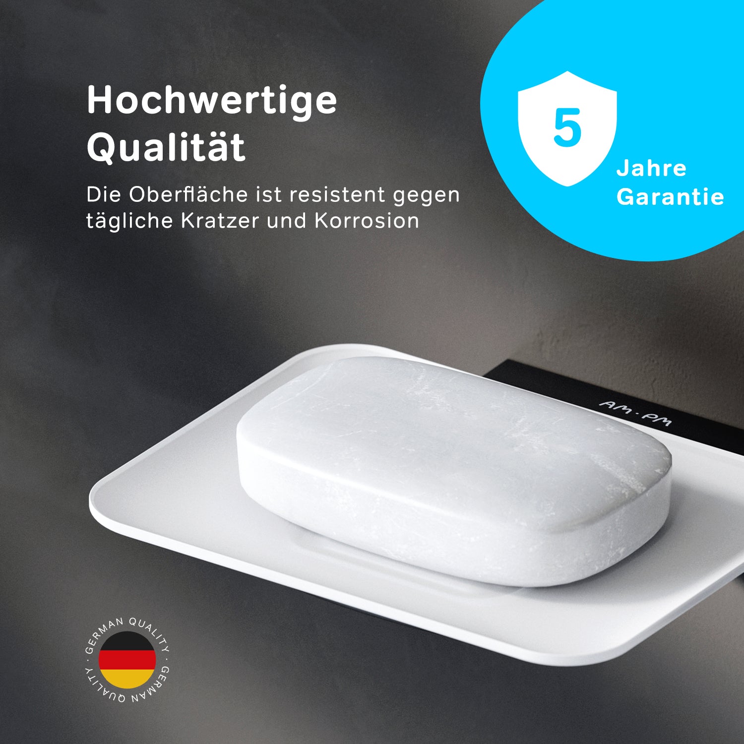 AIB34222 Seifenschale aus Glas mit Wandhalterung Inspire V2.0 Seifenhalter, Schwarz ampm-store.de