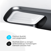 AIB34222 Seifenschale aus Glas mit Wandhalterung Inspire V2.0 Seifenhalter, Schwarz ampm-store.de