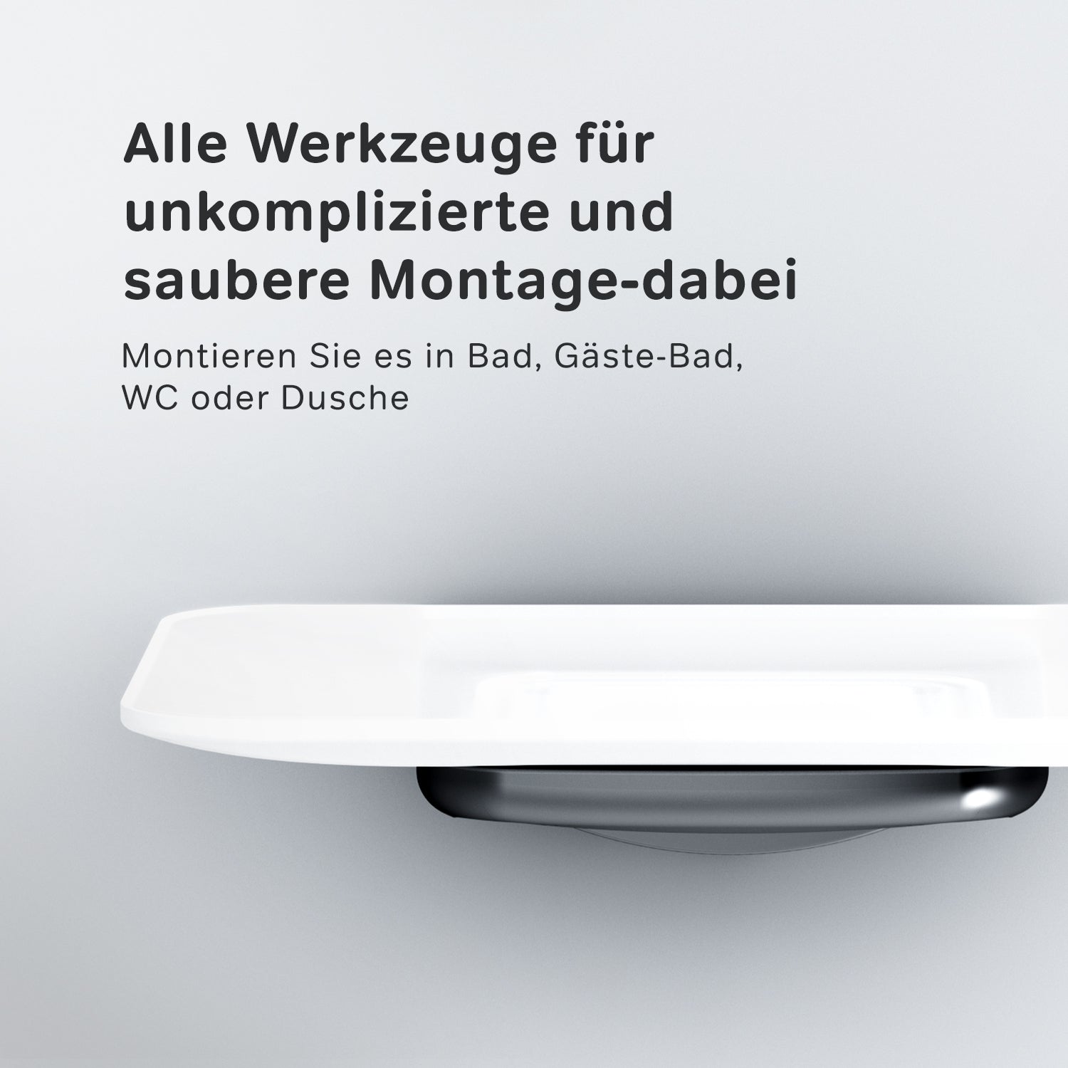 AIB34222 Seifenschale aus Glas mit Wandhalterung Inspire V2.0 Seifenhalter, Schwarz ampm-store.de