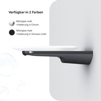 AIB34222 Seifenschale aus Glas mit Wandhalterung Inspire V2.0 Seifenhalter, Schwarz ampm-store.de