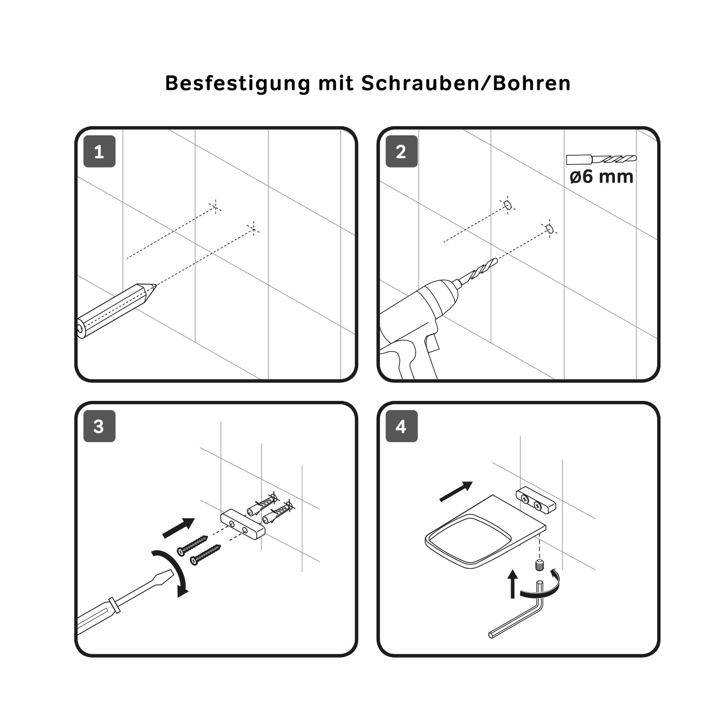 AIB34222 Seifenschale aus Glas mit Wandhalterung Inspire V2.0 Seifenhalter, Schwarz ampm-store.de