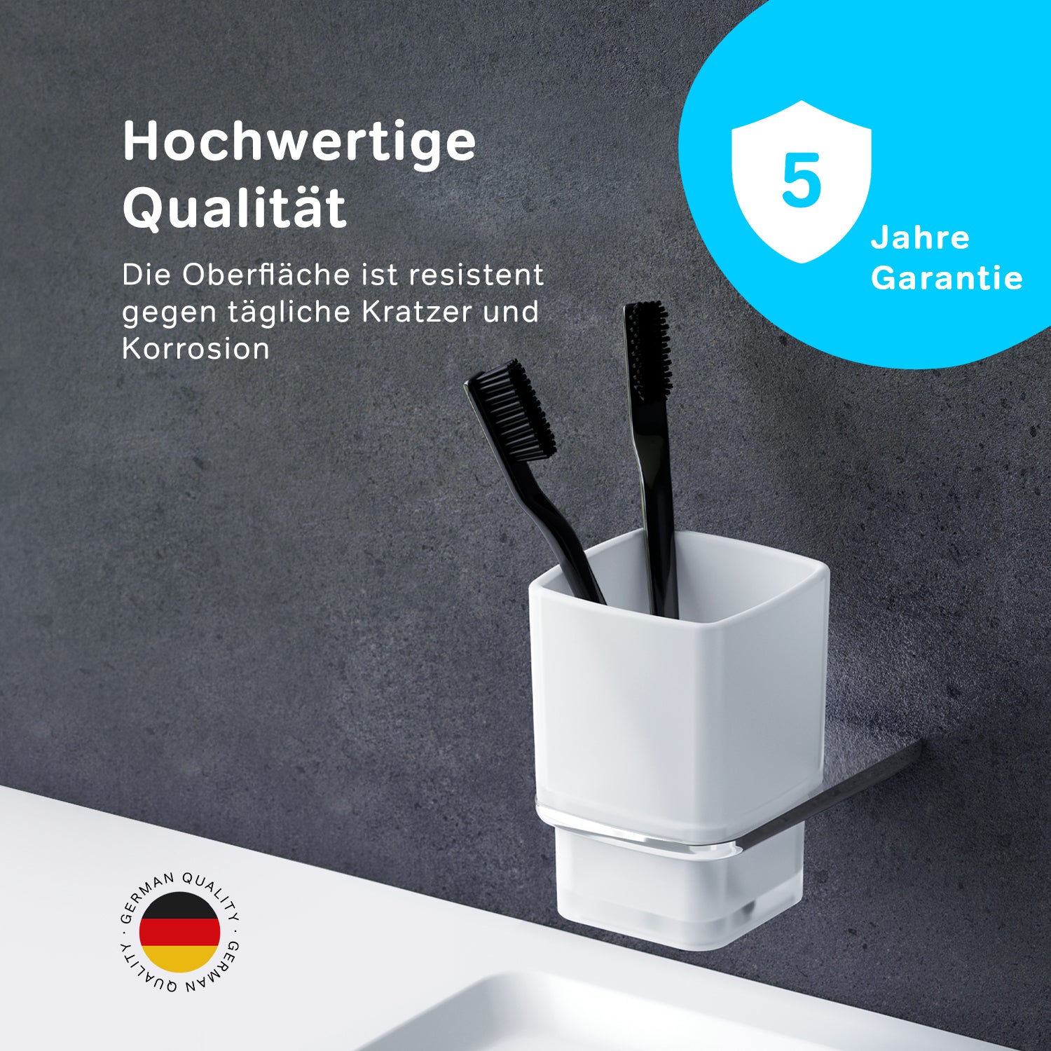AIB34300 Zahnbürstenhalter Inspire V2.0 Zahnputzbecher mit Wandhalterung ampm-store.de