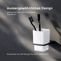 AIB34322 Zahnbürstenhalter Inspire V2.0 Zahnputzbecher mit Wandhalterung, Schwarz ampm-store.de