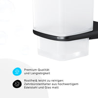 AIB34322 Zahnbürstenhalter Inspire V2.0 Zahnputzbecher mit Wandhalterung, Schwarz ampm-store.de