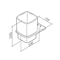 AIB34322 Zahnbürstenhalter Inspire V2.0 Zahnputzbecher mit Wandhalterung, Schwarz ampm-store.de