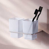 AIB343400 Zahnbürstenhalter Inspire V2.0 Doppelglasbecher mit Wandhalterung ampm-store.de