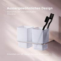 AIB343400 Zahnbürstenhalter Inspire V2.0 Doppelglasbecher mit Wandhalterung ampm-store.de