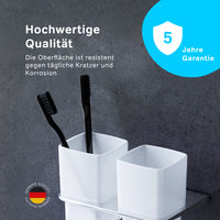 AIB343400 Zahnbürstenhalter Inspire V2.0 Doppelglasbecher mit Wandhalterung ampm-store.de