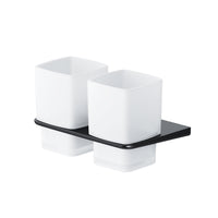 AIB343422 Zahnbürstenhalter Inspire V2.0 Doppelglasbecher mit Wandhalterung, Schwarz ampm-store.de