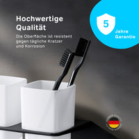 AIB343422 Zahnbürstenhalter Inspire V2.0 Doppelglasbecher mit Wandhalterung, Schwarz ampm-store.de