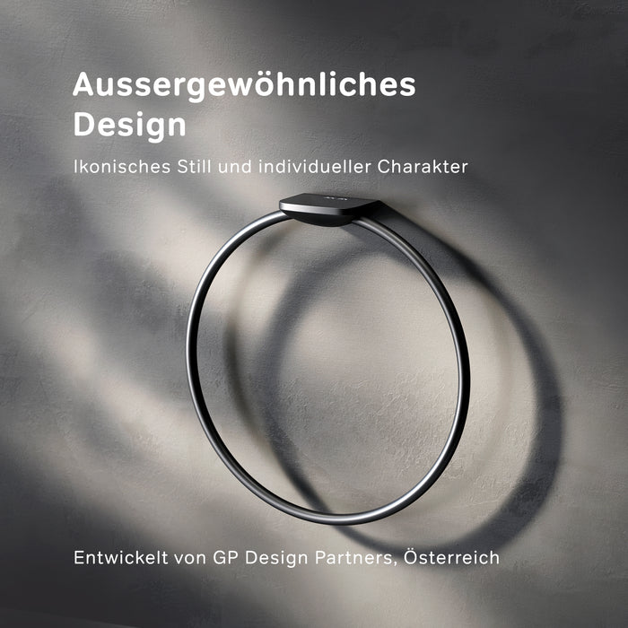 AIB34422 Handtuchring Inspire V2.0 Handtuchstange, Schwarz ampm-store.de