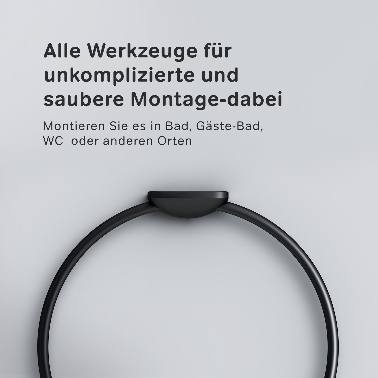 AIB34422 Handtuchring Inspire V2.0 Handtuchstange, Schwarz ampm-store.de