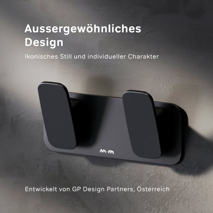 AIB35622 Handtuchhaken Inspire V2.0 Doppelhaken für Handtücher Wandhaken, Schwarz ampm-store.de