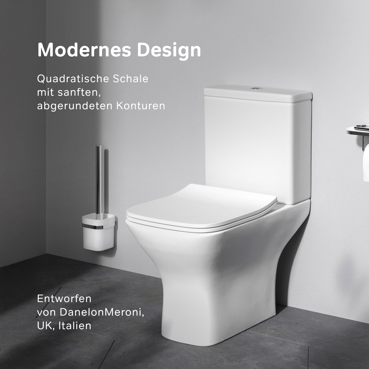 Toilettes monobloc sans rebord CGA8601PSC Gem avec couvercle de siège à fermeture douce
