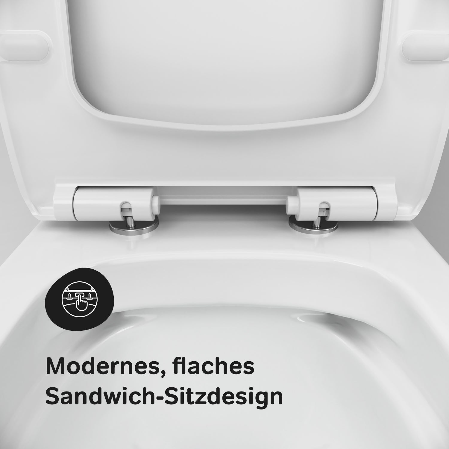 Toilettes monobloc sans rebord CGA8601PSC Gem avec couvercle de siège à fermeture douce