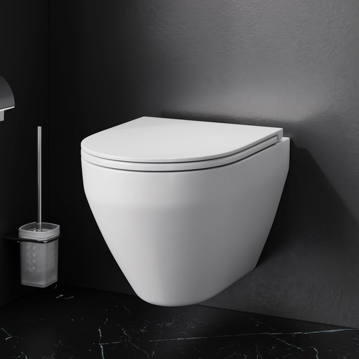 CSB1700SC Wand-WC mit Sitz Spirit V2.0 FlashClean Tiefspül-WC Spülrandlos Hänge WC mit Toilettendeckel ampm-store.de