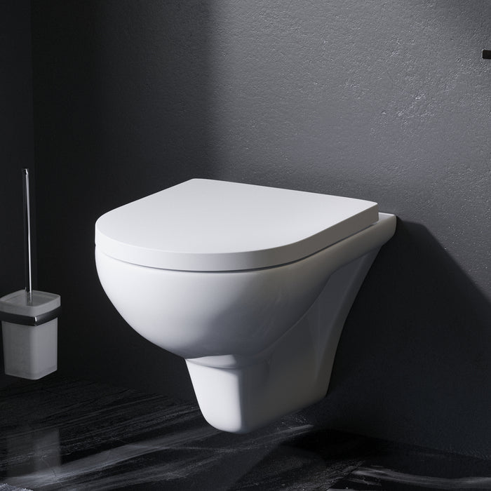 CTA1700WH (CTA7851WH) Wand-WC mit Sitz Hit Tiefspül-WC Spülrandlos Hänge WC mit Toilettendeckel ampm-store.de