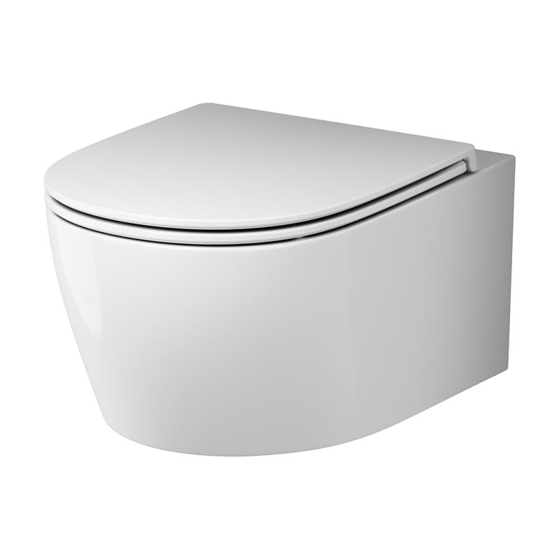 Toilettes murales CXB1700SC avec siège X-Joy S Toilettes à fond creux FlashClean, toilettes suspendues sans bride avec abattant