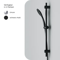 F01TA022 Duschset Hit Brausegarnitur Stangenbrause-Set, Schwarz ampm-store.de