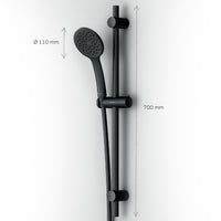 F01TA022 Duschset Hit Brausegarnitur Stangenbrause-Set, Schwarz ampm-store.de