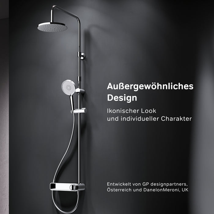 F0785A600 Duschsystem mit Regalmischer X-Joy Regendusche set Duschsäule ampm-store.de
