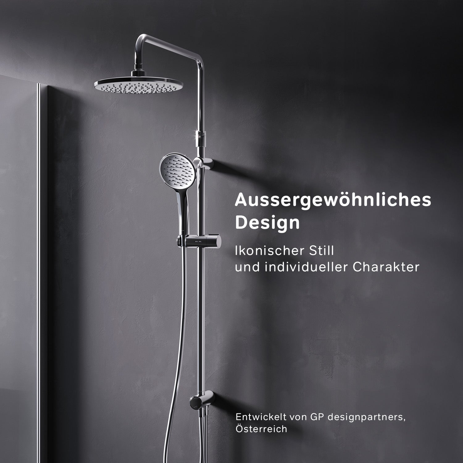 F07TA000 Duschsystem Hit Regendusche set Duschsäule ampm-store.de