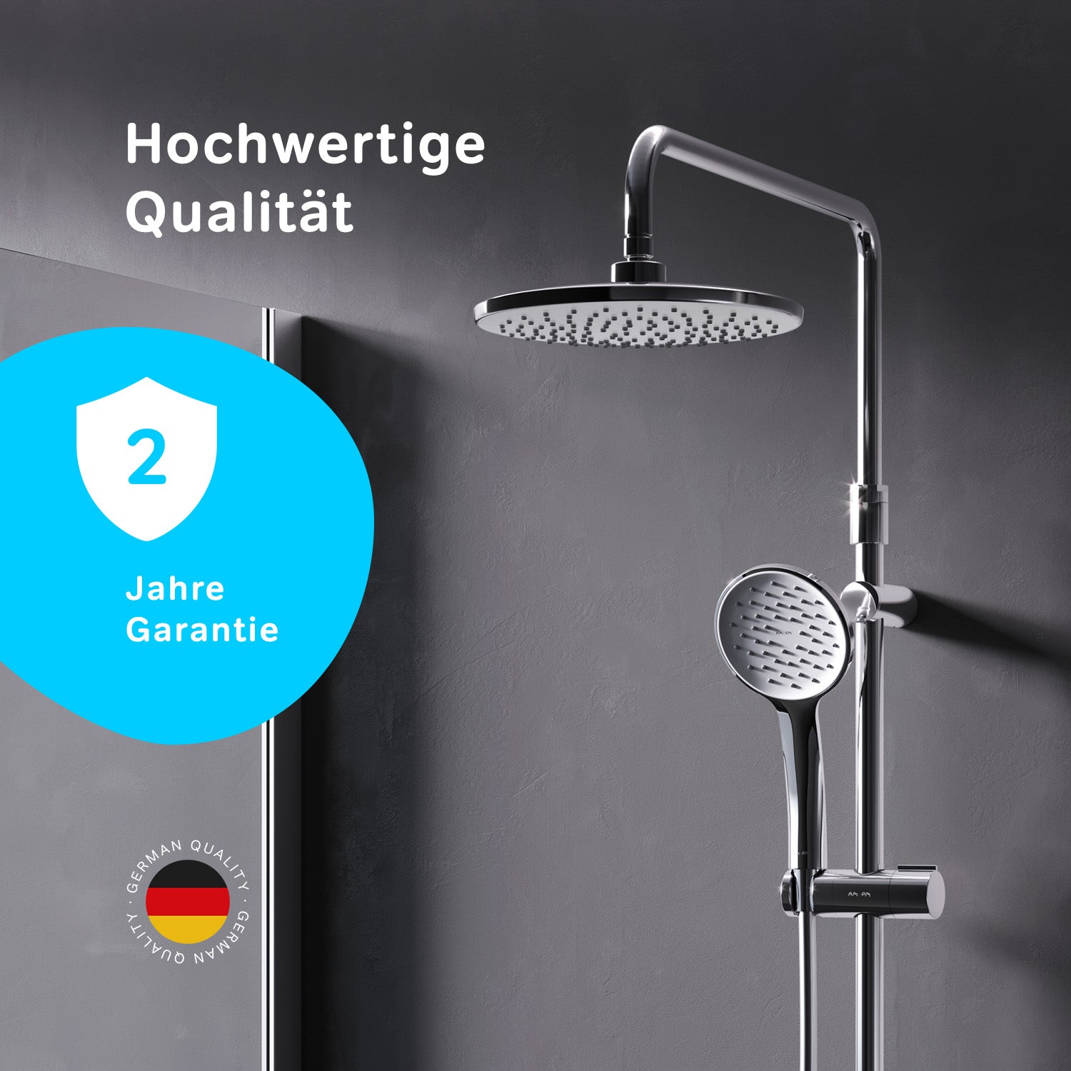 F07TA000 Duschsystem Hit Regendusche set Duschsäule ampm-store.de