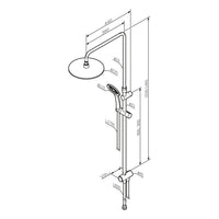 F07TA000 Duschsystem Hit Regendusche set Duschsäule ampm-store.de