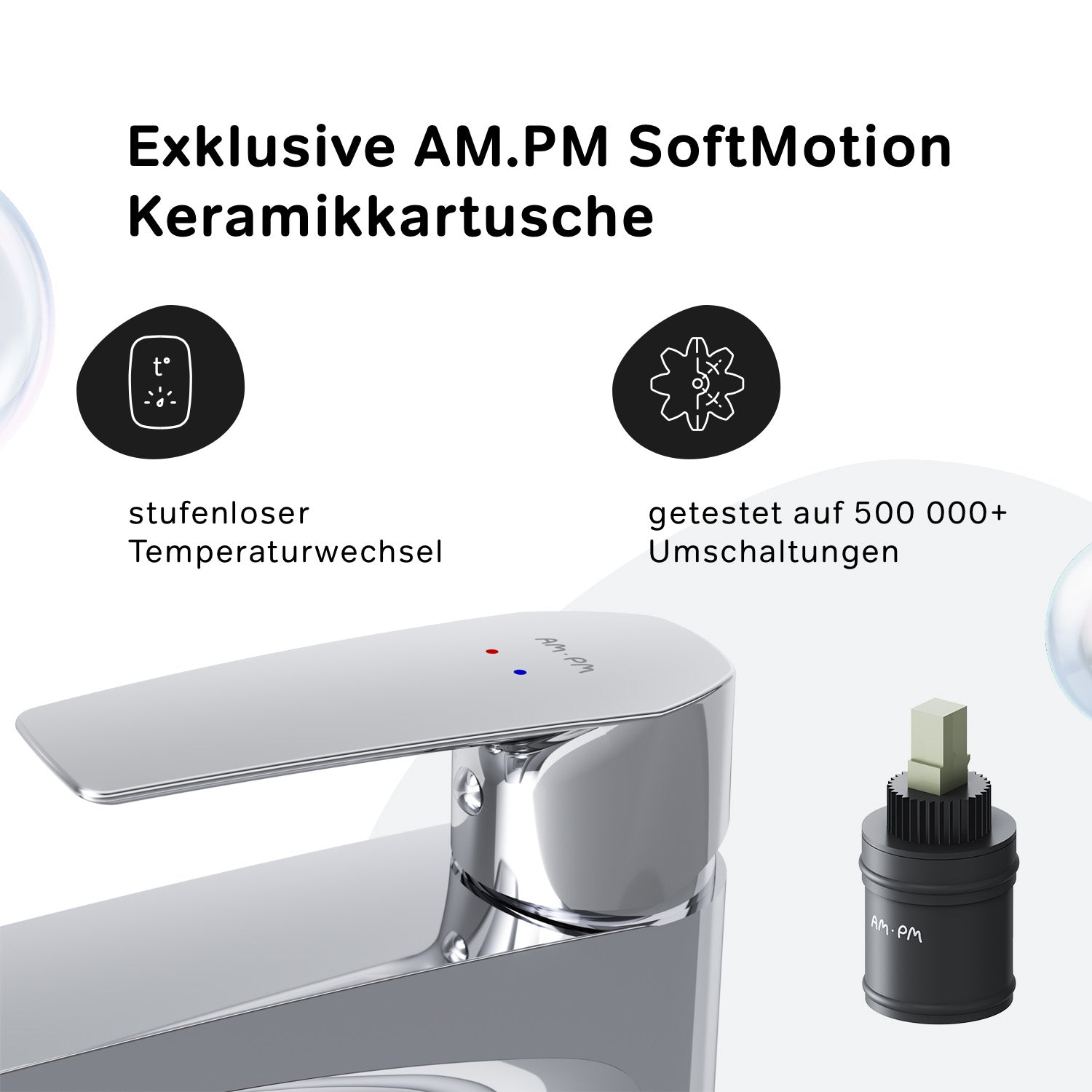 FGA92000 Bad Armatur Gem Waschtischarmatur mit hohem Auslauf Wasserhahn ampm-store.de