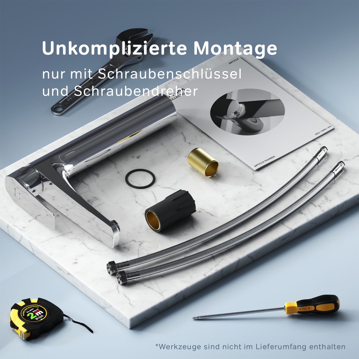FGA92000 Bad Armatur Gem Waschtischarmatur mit hohem Auslauf Wasserhahn ampm-store.de