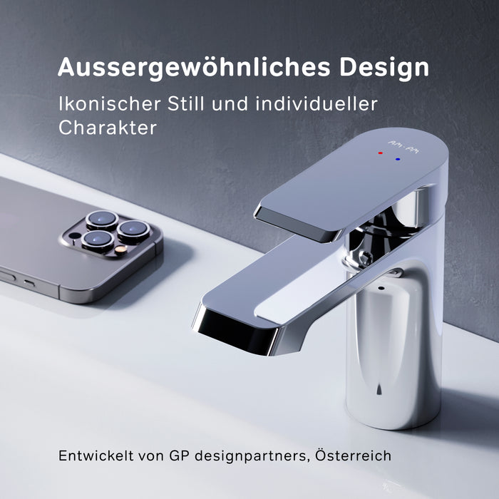 FNA82100 Bad Armatur Flash Waschtischarmatur mit Klick-Ablaufgarnitur Wasserhahn ampm-store.de
