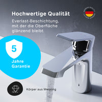 FNA82100 Bad Armatur Flash Waschtischarmatur mit Klick-Ablaufgarnitur Wasserhahn ampm-store.de