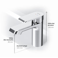 FNA82100 Bad Armatur Flash Waschtischarmatur mit Klick-Ablaufgarnitur Wasserhahn ampm-store.de