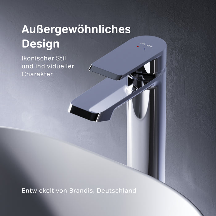 FNA92000 Bad Armatur Flash Waschtischarmatur mit hohem Auslauf Wasserhahn ampm-store.de