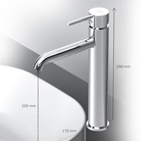 FPA92200 Bad Armatur Spike Waschtischarmatur Hoch mit Klick-Ablaufgarnitur Wasserhahn ampm-store.de