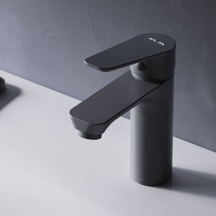 FTA02122 Bad Armatur Hit Waschtischarmatur S-Größe Wasserhahn, Schwarz ampm-store.de