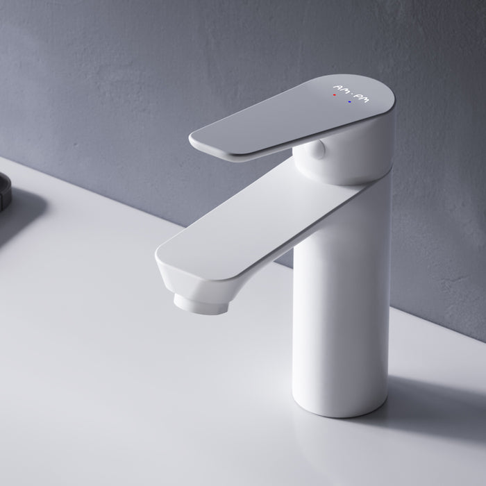 FTA02133 Bad Armatur Hit Waschtischarmatur S-Größe Wasserhahn, Weiß ampm-store.de