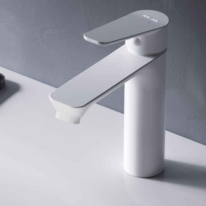 FTA02233 Bad Armatur Hit Waschtischarmatur M-Größe Wasserhahn, Weiß ampm-store.de