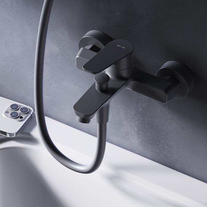 FTA10022 Wannenarmatur Hit Mischbatterie Badewanne Wasserhahn Bad, Schwarz ampm-store.de