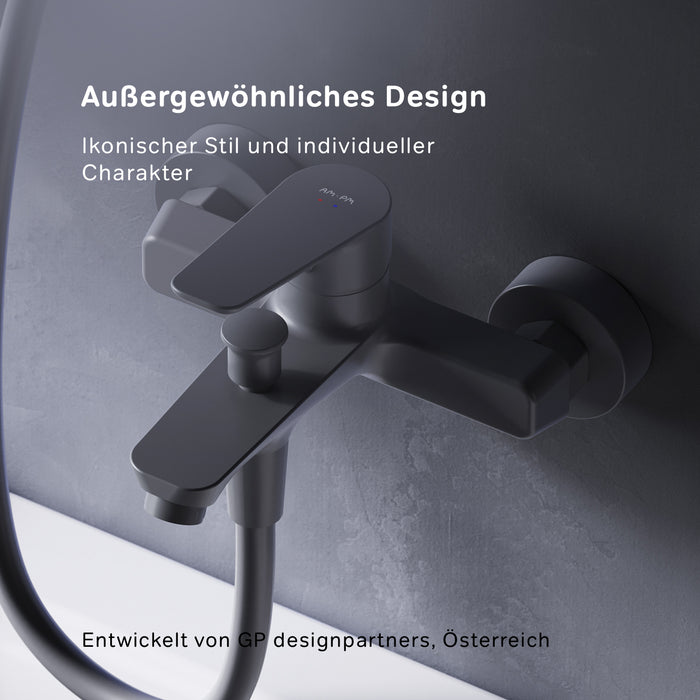 FTA10022 Wannenarmatur Hit Mischbatterie Badewanne Wasserhahn Bad, Schwarz ampm-store.de