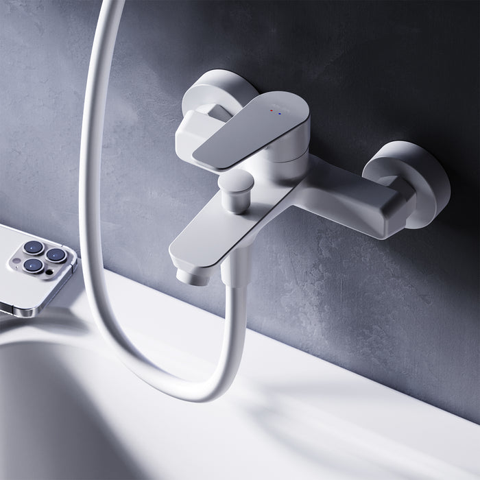 FTA10033 Wannenarmatur Hit Mischbatterie Badewanne Wasserhahn Bad, Weiß ampm-store.de