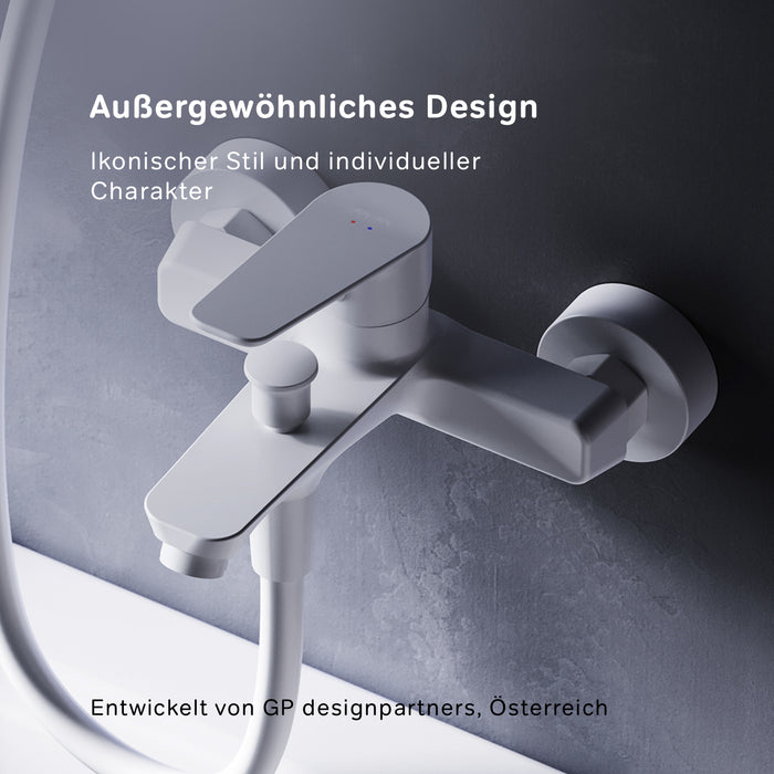 FTA10033 Wannenarmatur Hit Mischbatterie Badewanne Wasserhahn Bad, Weiß ampm-store.de