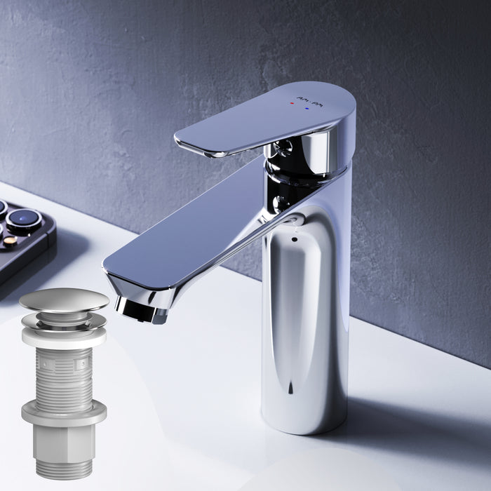 FTA82100 Bad Armatur Hit Waschtischarmatur S-Größe mit Klick-Ablaufgarnitur Wasserhahn ampm-store.de