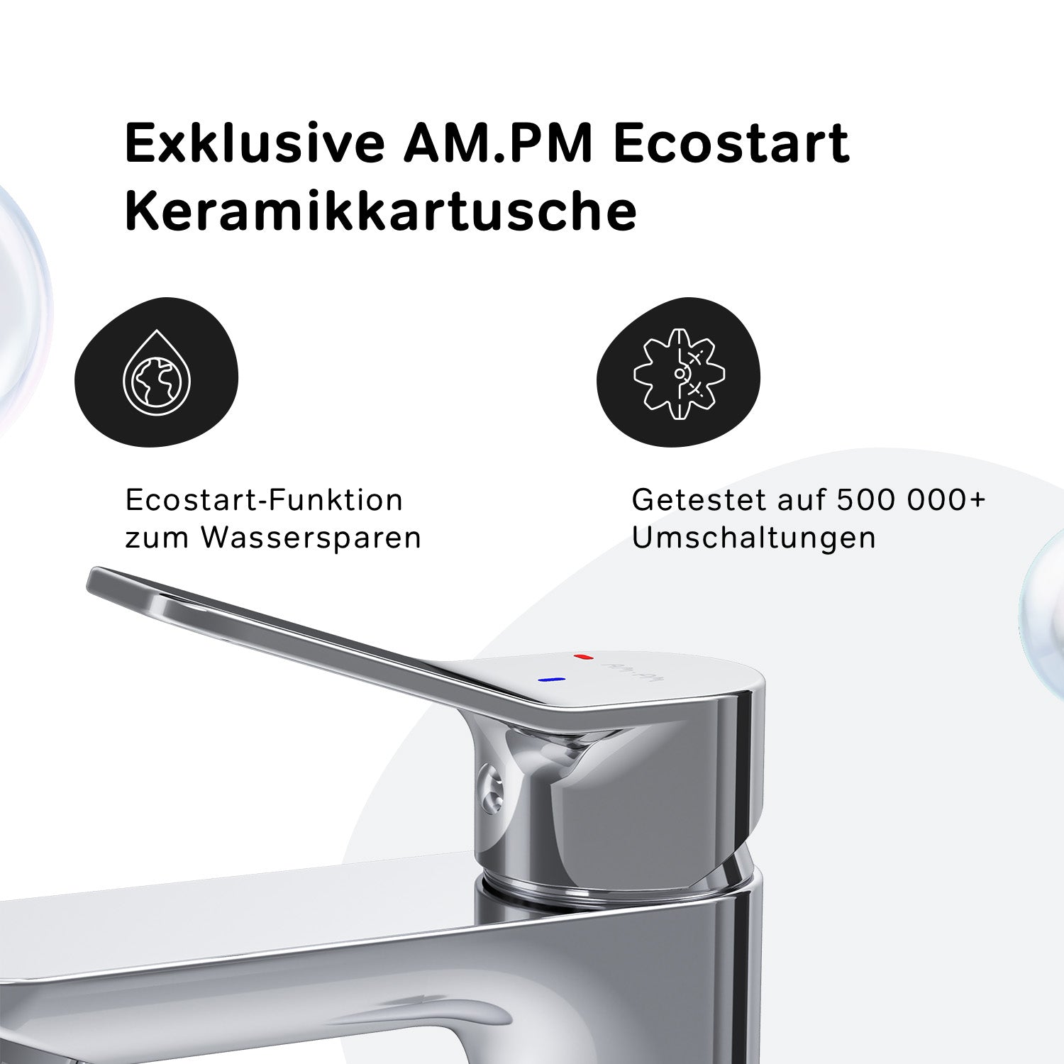 FXA02800 Bad Armatur X-Joy Waschtischarmatur EcoStart-Funktion Wasserhahn ampm-store.de