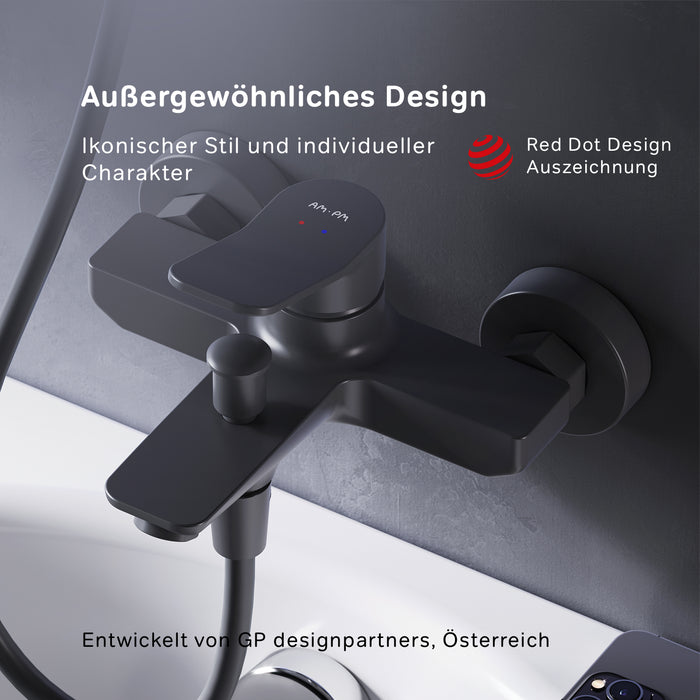 FXA10022 Wannenarmatur X-Joy Mischbatterie Badewanne Wasserhahn Bad, Schwarz ampm-store.de