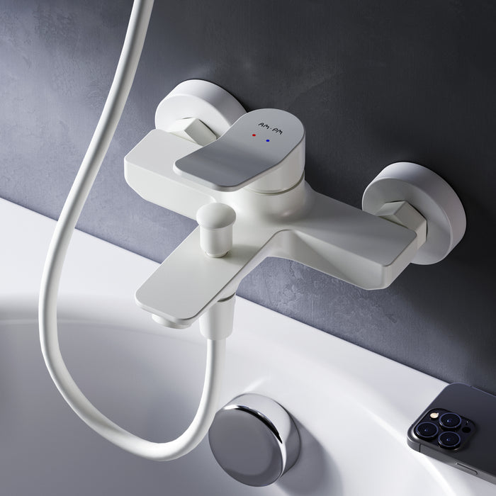 FXA10033 Wannenarmatur X-Joy Mischbatterie Badewanne Wasserhahn Bad, Weiß ampm-store.de