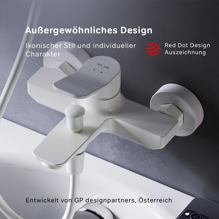 FXA10033 Wannenarmatur X-Joy Mischbatterie Badewanne Wasserhahn Bad, Weiß ampm-store.de