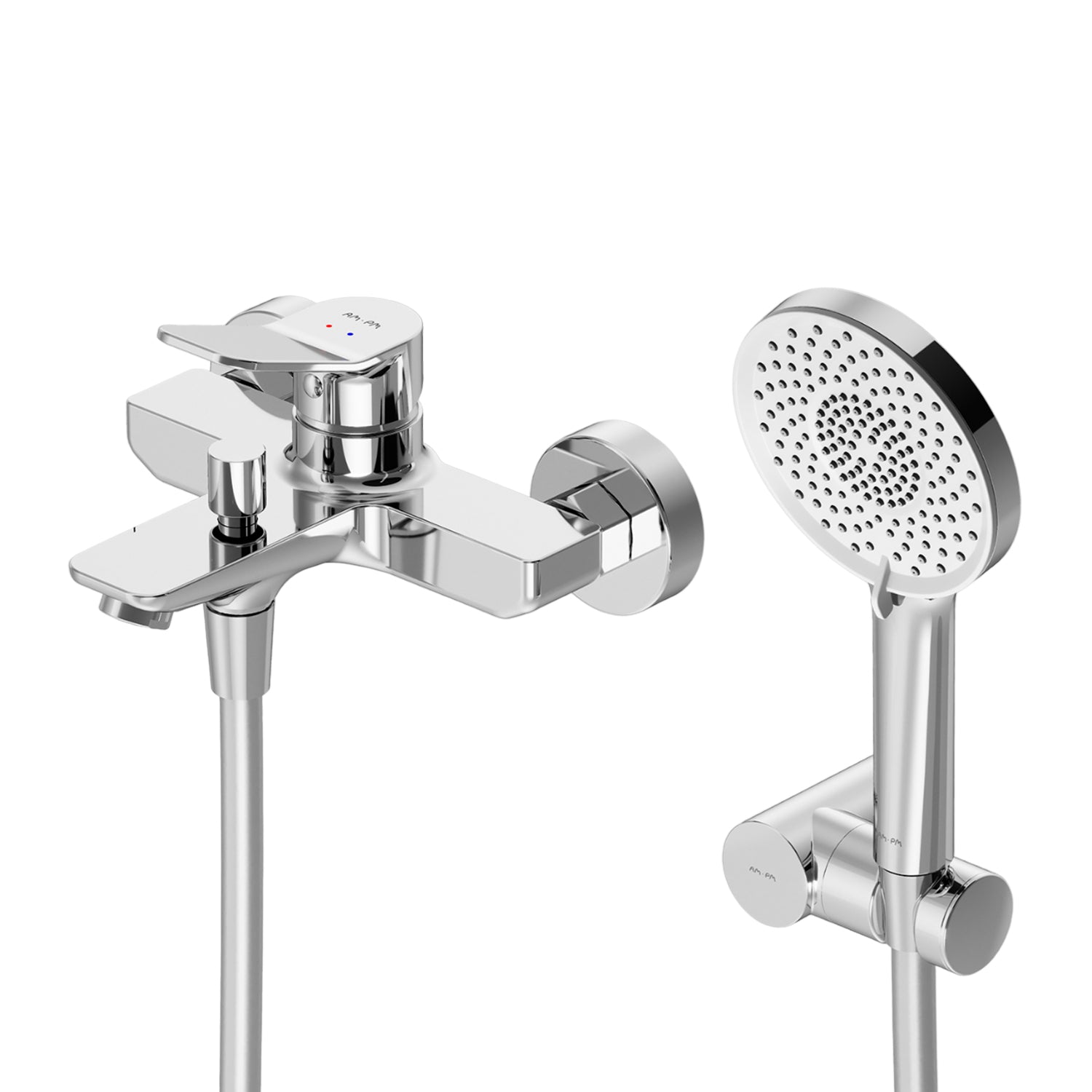 FXA15000 Wannenarmatur mit Handbrause und Halter X-Joy Mischbatterie Badewanne Wasserhahn Bad ampm-store.de